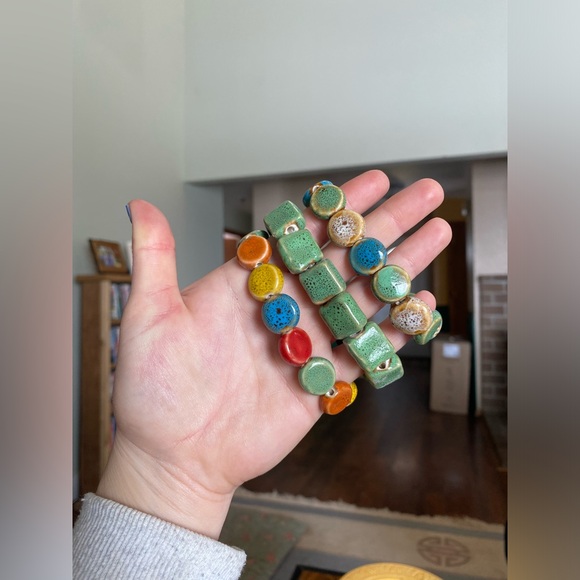 Chunky bead bracelet set - Picture 2 of 4